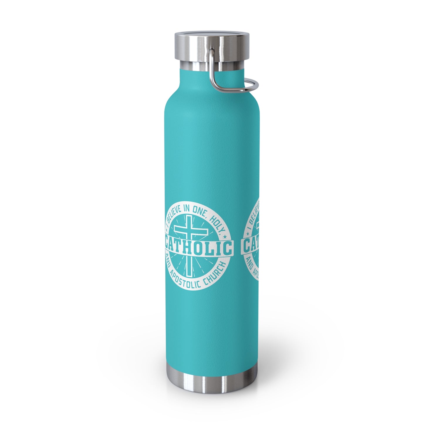 I Believe in One, Holy, Catholic and Apostolic Church Copper Vacuum Insulated Bottle, 22oz
