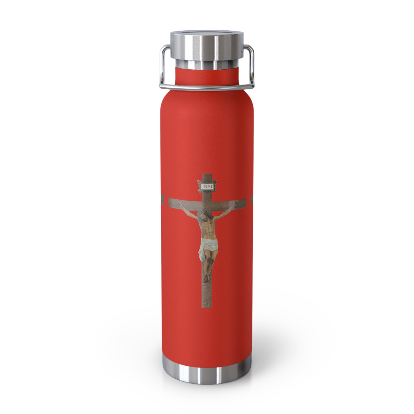 Jesus Crucified Copper Vacuum Insulated Bottle, 22oz