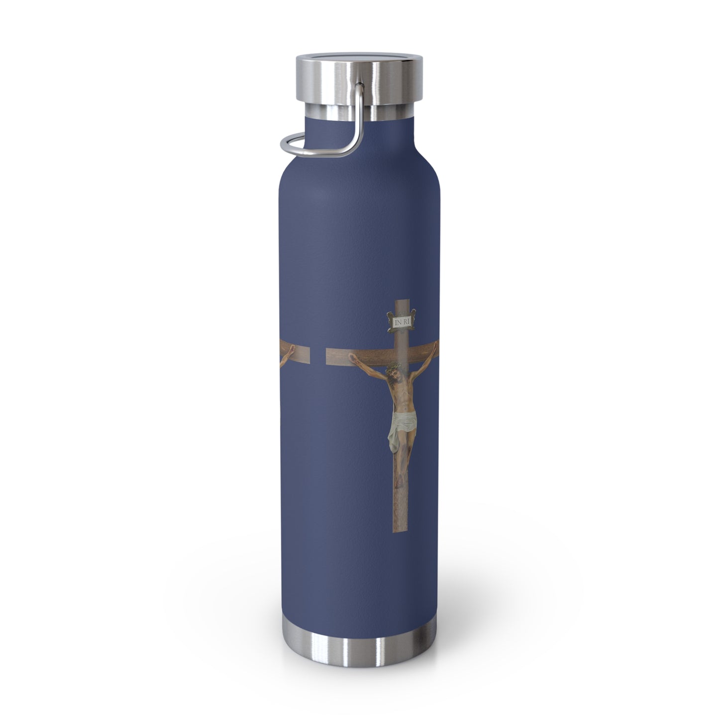 Jesus Crucified Copper Vacuum Insulated Bottle, 22oz
