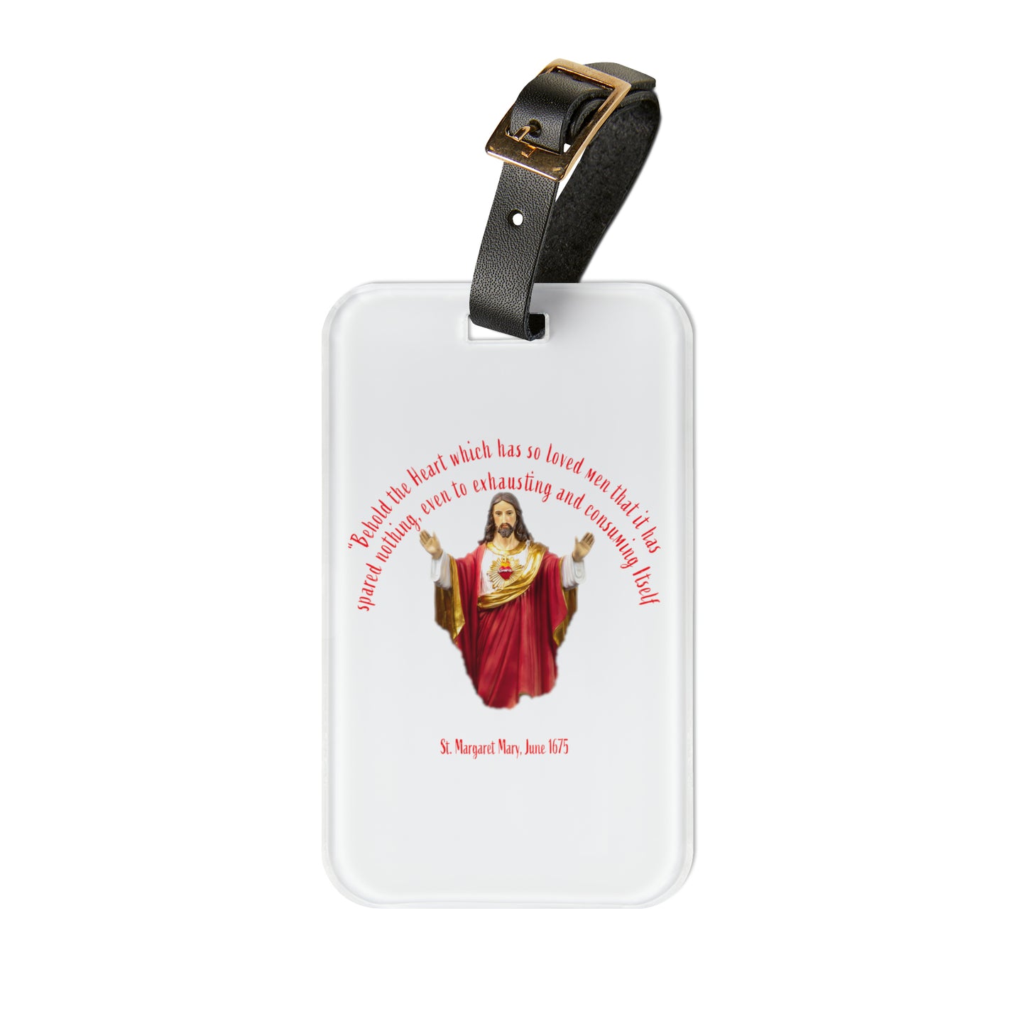 Sacred Heart of Jesus - St Margaret Mary, 1675 Luggage Tag