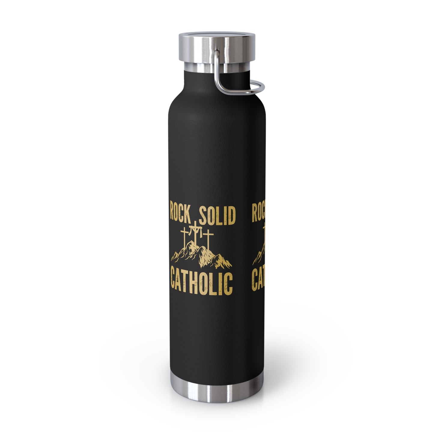 Rock Solid Catholic Copper Vacuum Insulated Bottle, 22oz