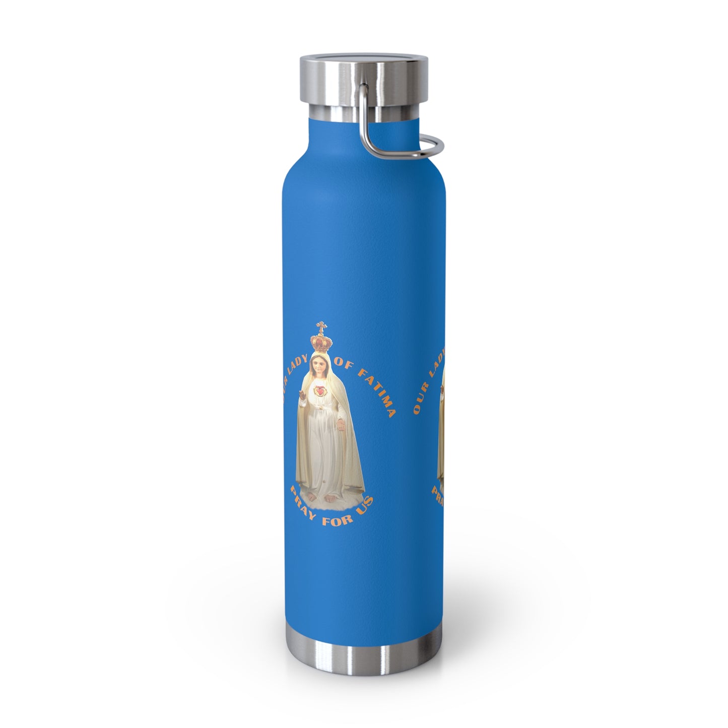 Our Lady of Fatima Pray for Us Copper Vacuum Insulated Bottle, 22oz