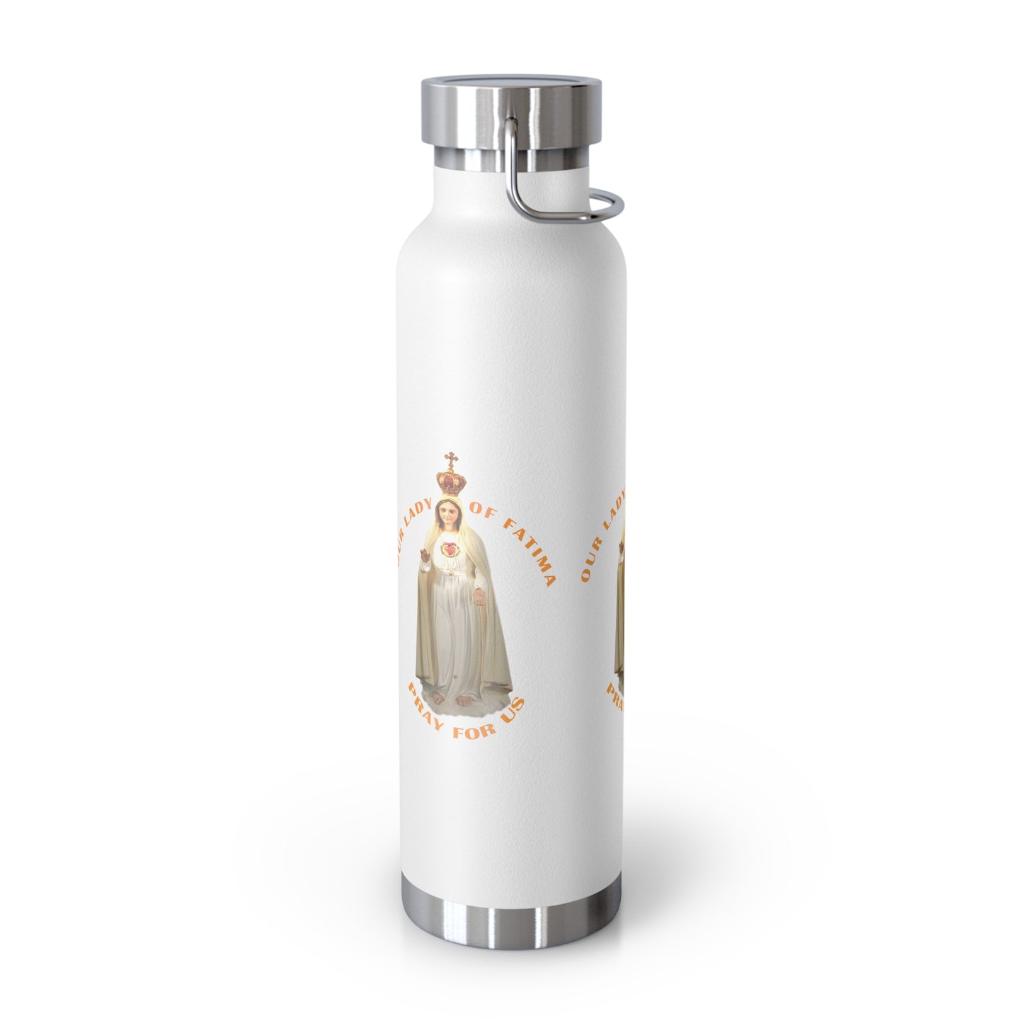 Our Lady of Fatima Pray for Us Copper Vacuum Insulated Bottle, 22oz