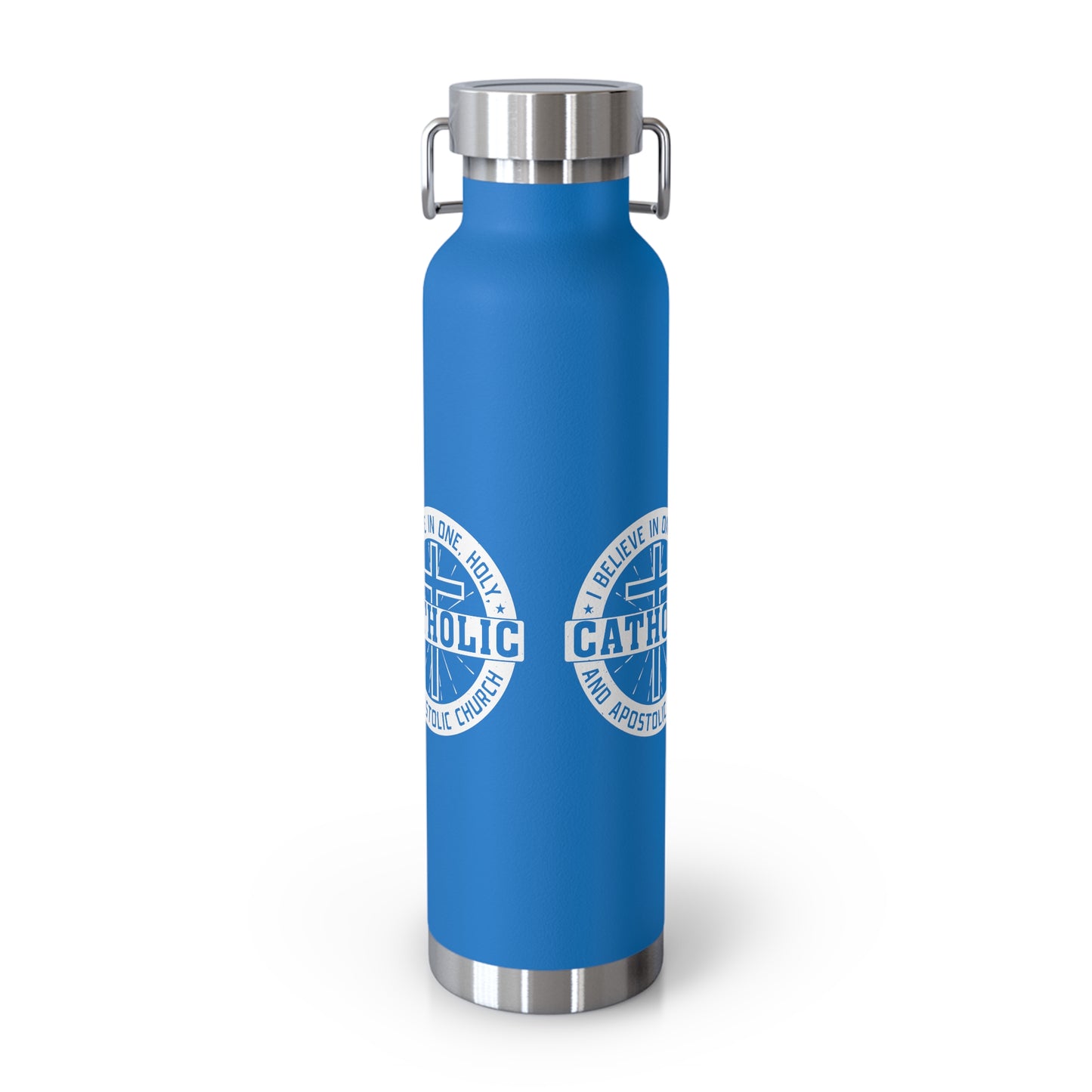 I Believe in One, Holy, Catholic and Apostolic Church Copper Vacuum Insulated Bottle, 22oz