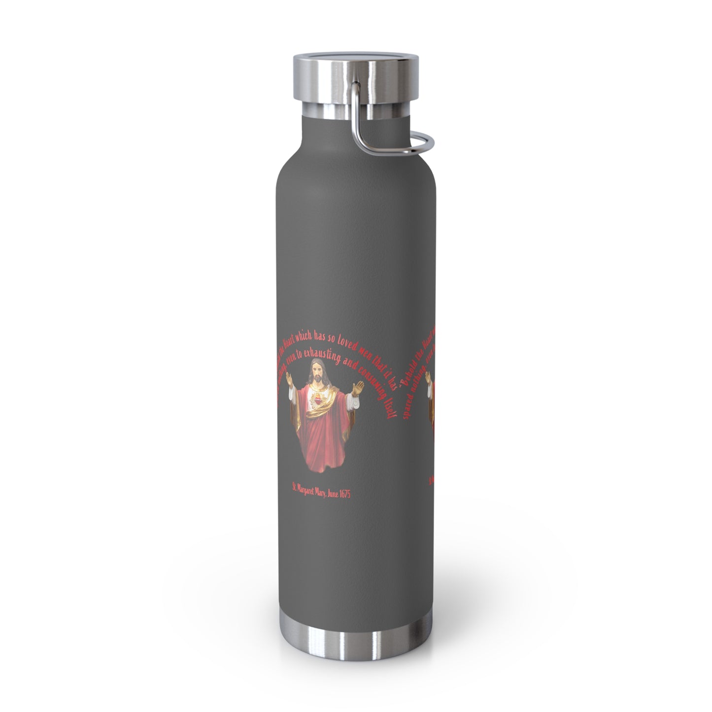 Sacred Heart of Jesus - St Margaret Mary, 1675 Copper Vacuum Insulated Bottle, 22oz