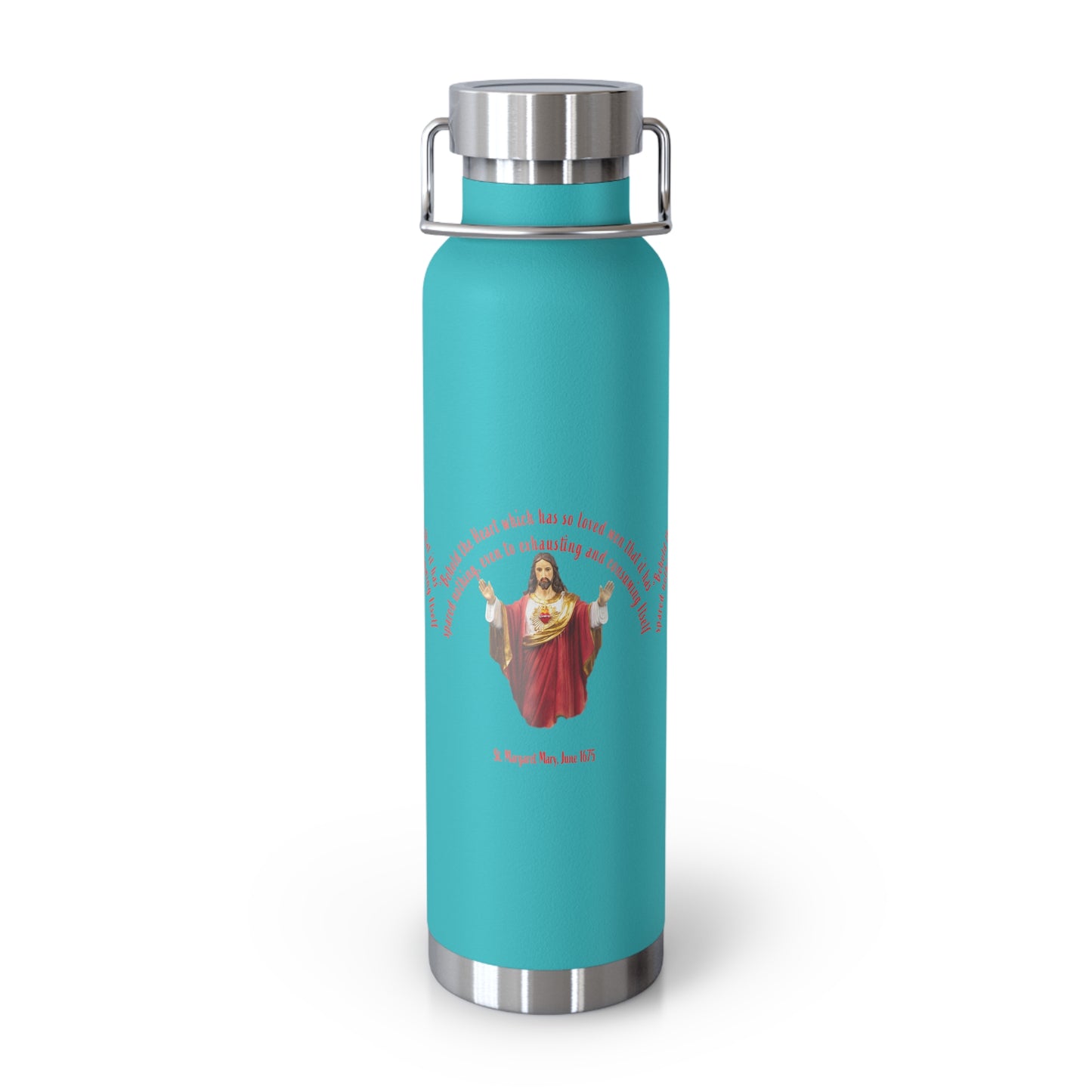 Sacred Heart of Jesus - St Margaret Mary, 1675 Copper Vacuum Insulated Bottle, 22oz