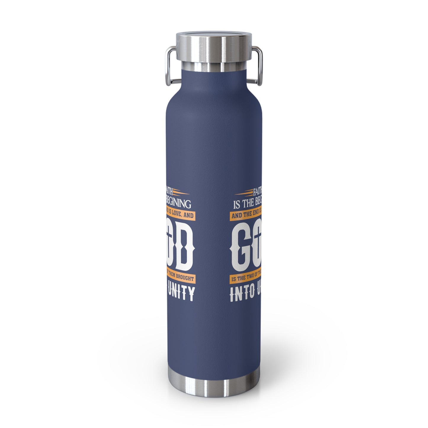 Faith and Love Copper Vacuum Insulated Bottle, 22oz