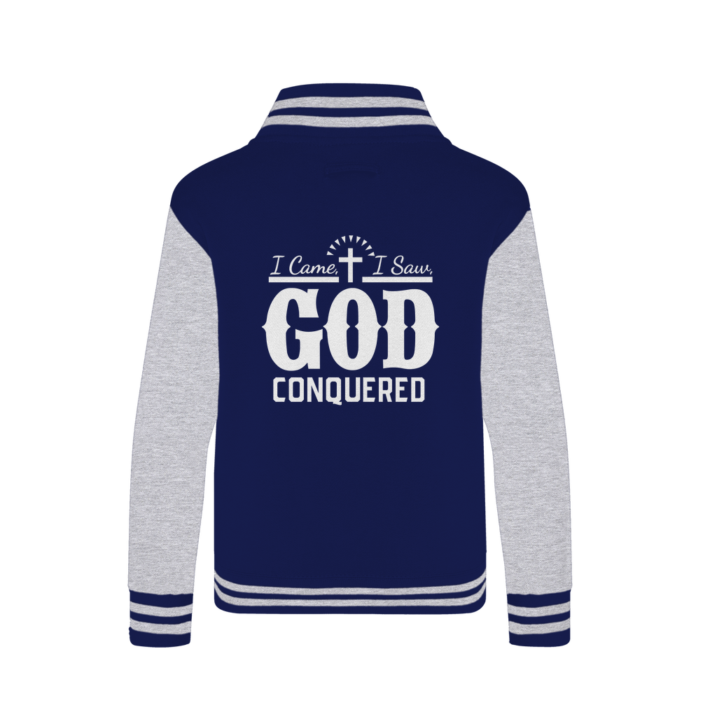 I came, I saw, God Conquered Varsity Jacket
