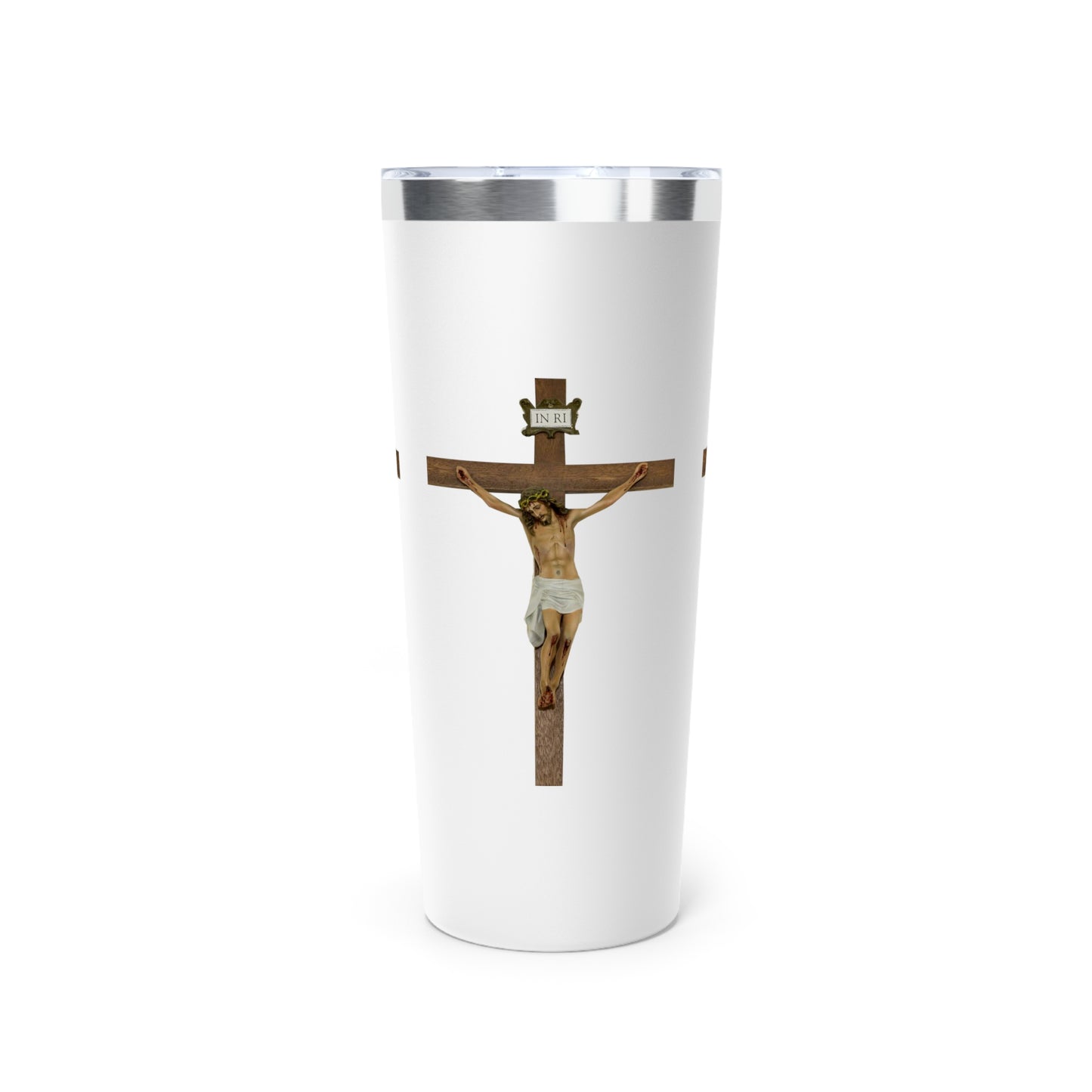 Jesus Crucified Copper Vacuum Insulated Tumbler, 22oz