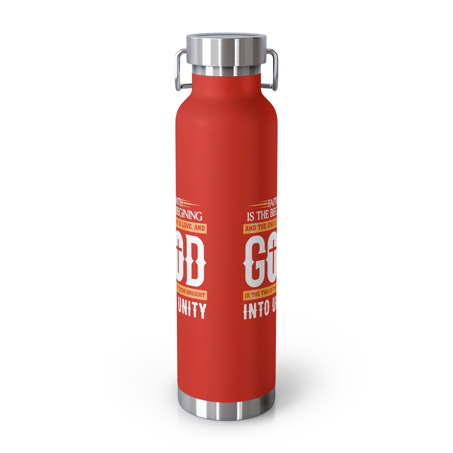 Faith and Love Copper Vacuum Insulated Bottle, 22oz