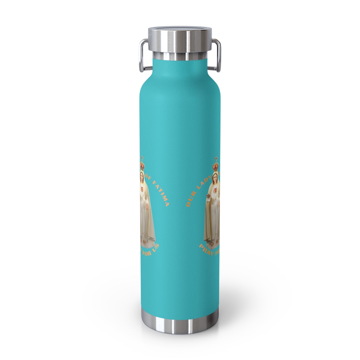 Our Lady of Fatima Pray for Us Copper Vacuum Insulated Bottle, 22oz
