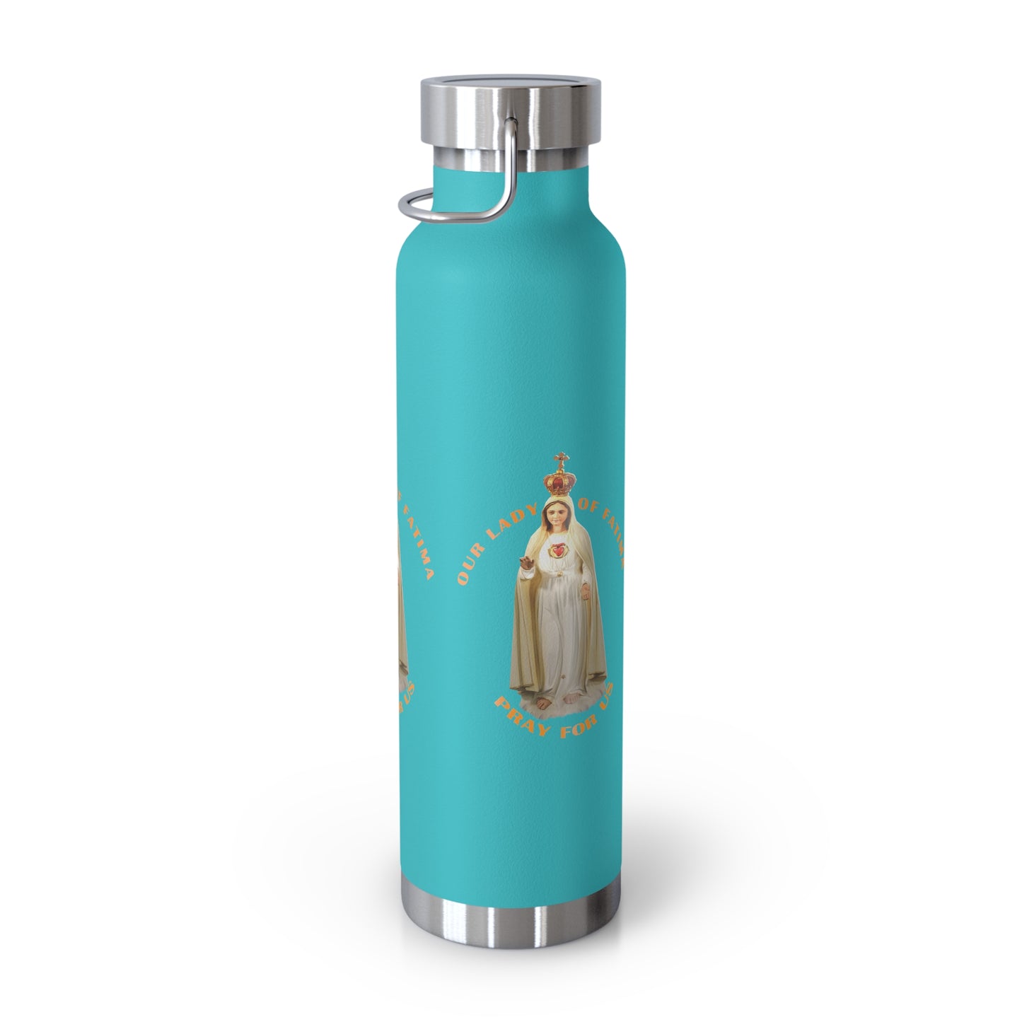 Our Lady of Fatima Pray for Us Copper Vacuum Insulated Bottle, 22oz