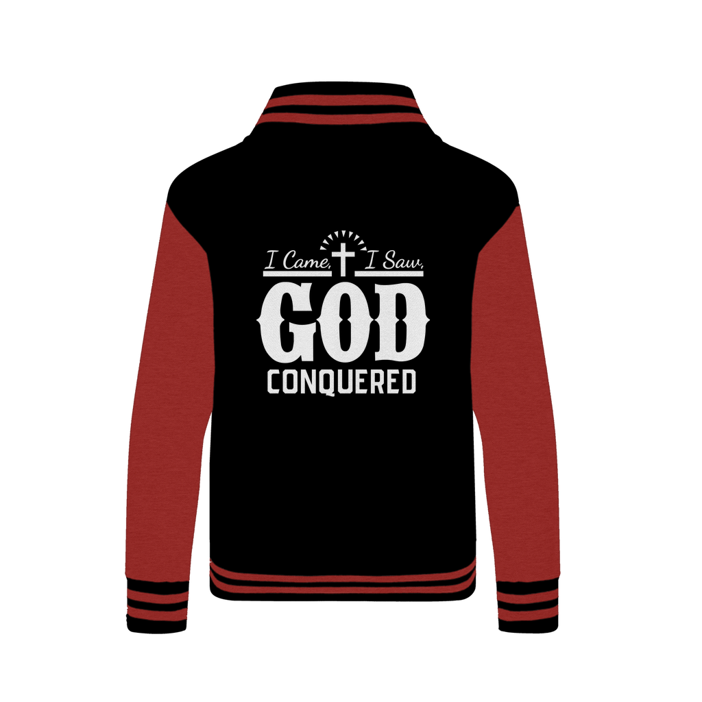 I came, I saw, God Conquered Varsity Jacket
