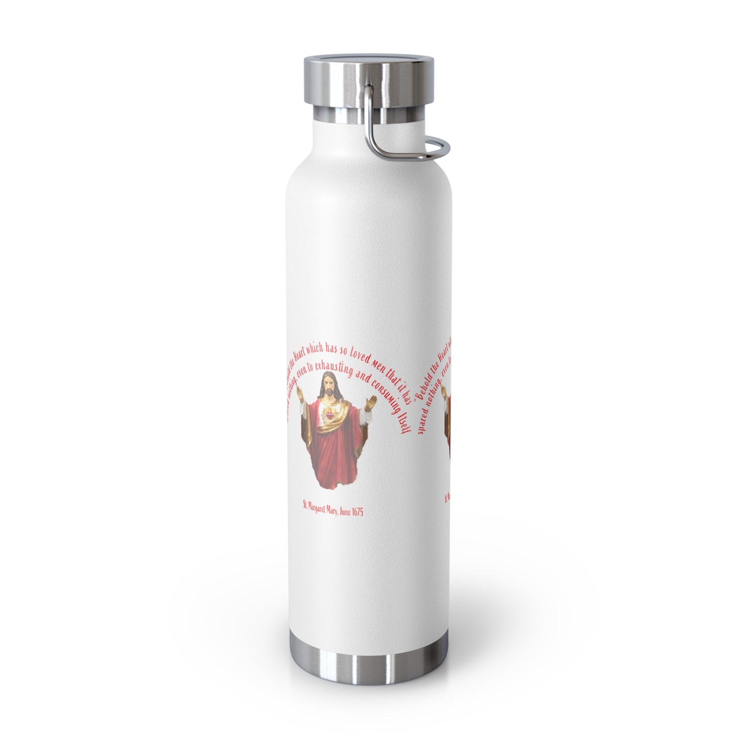 Sacred Heart of Jesus - St Margaret Mary, 1675 Copper Vacuum Insulated Bottle, 22oz