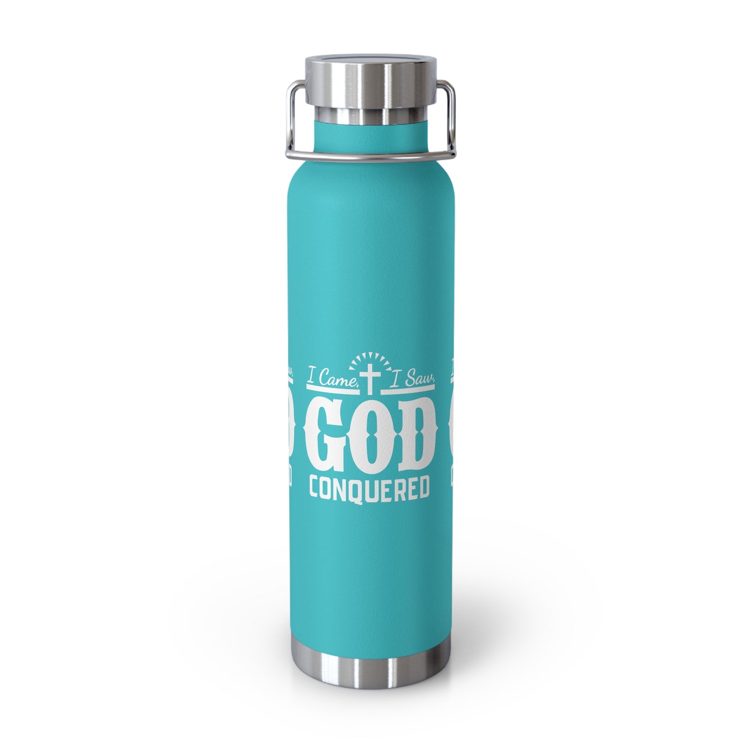 I came, I saw, God Conquered Copper Vacuum Insulated Bottle, 22oz