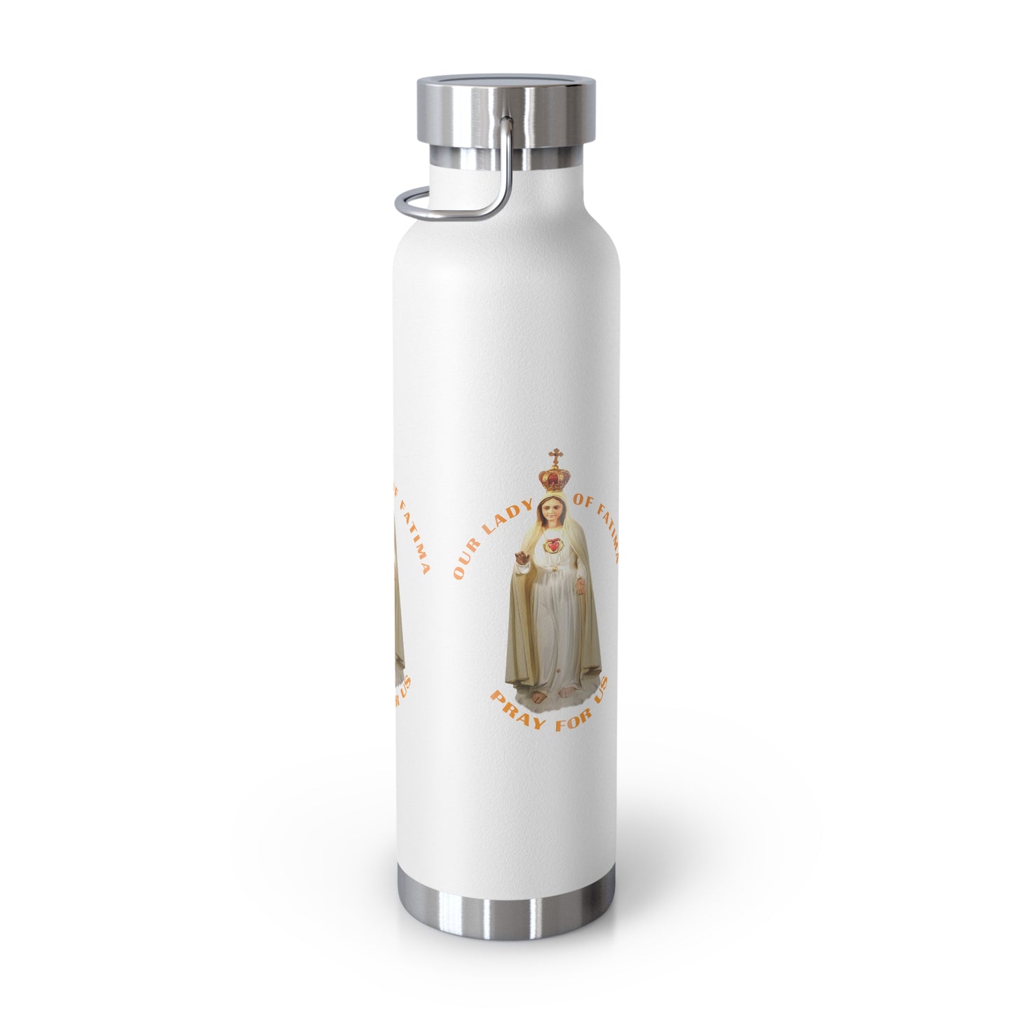 Our Lady of Fatima Pray for Us Copper Vacuum Insulated Bottle, 22oz
