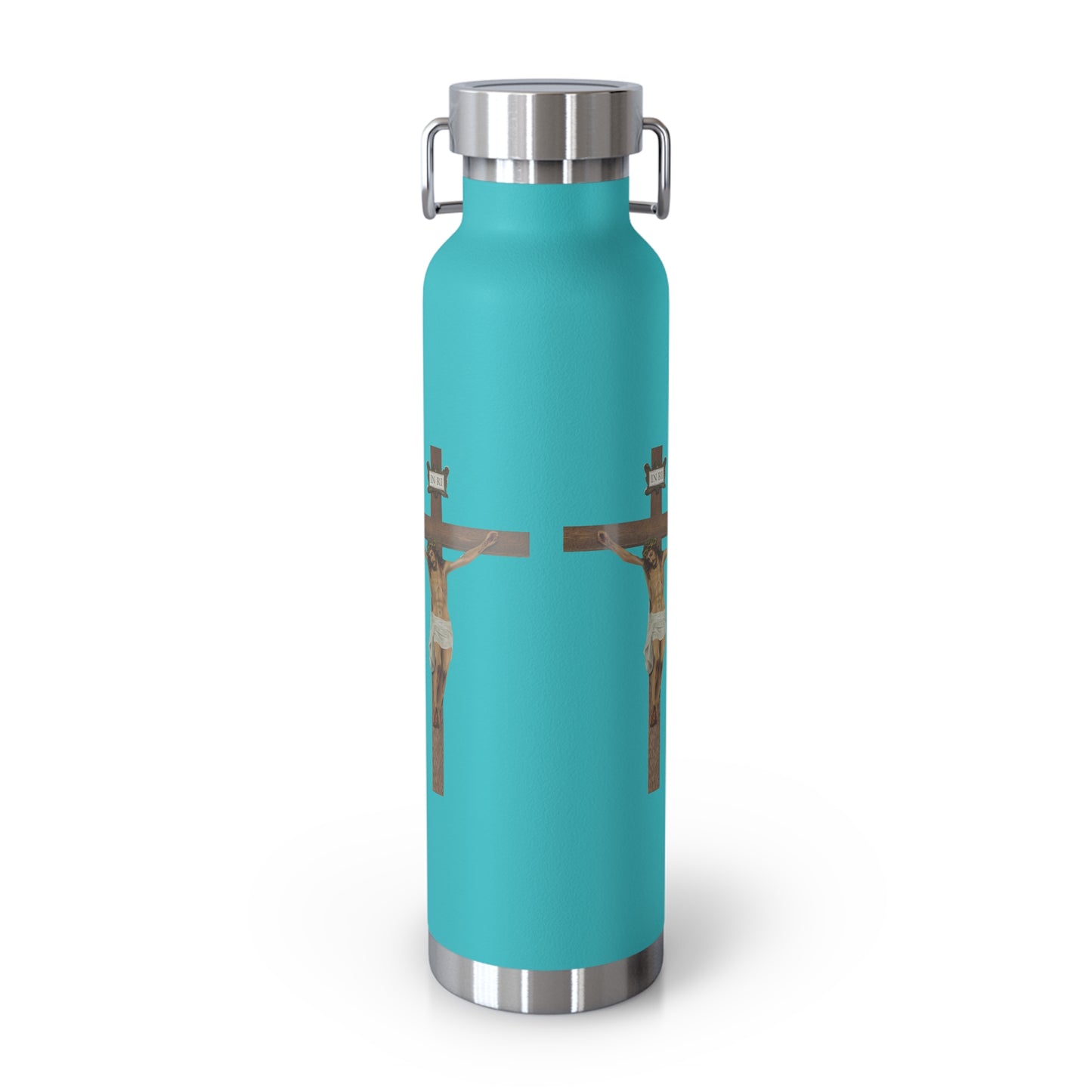 Jesus Crucified Copper Vacuum Insulated Bottle, 22oz