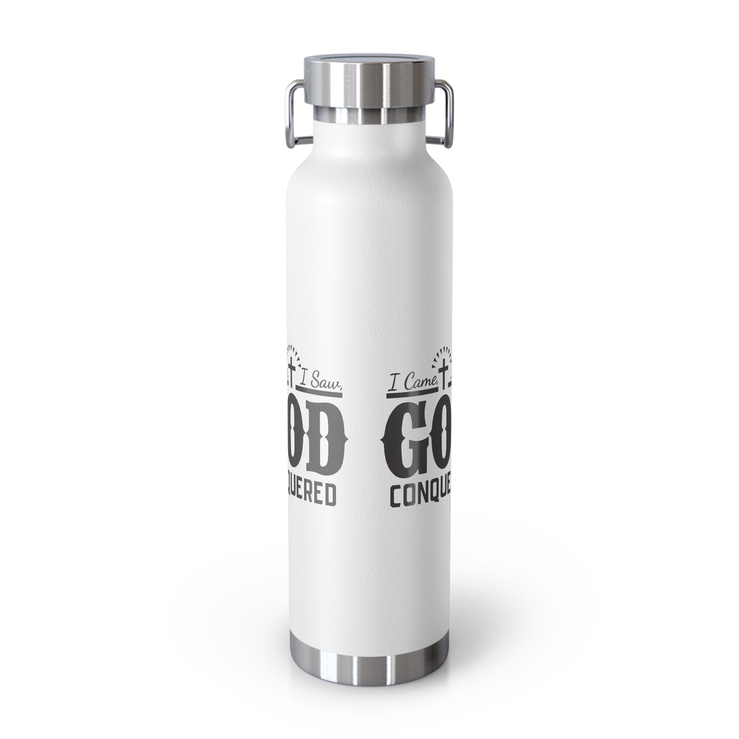 I came, I saw, God Conquered Copper Vacuum Insulated Bottle, 22oz