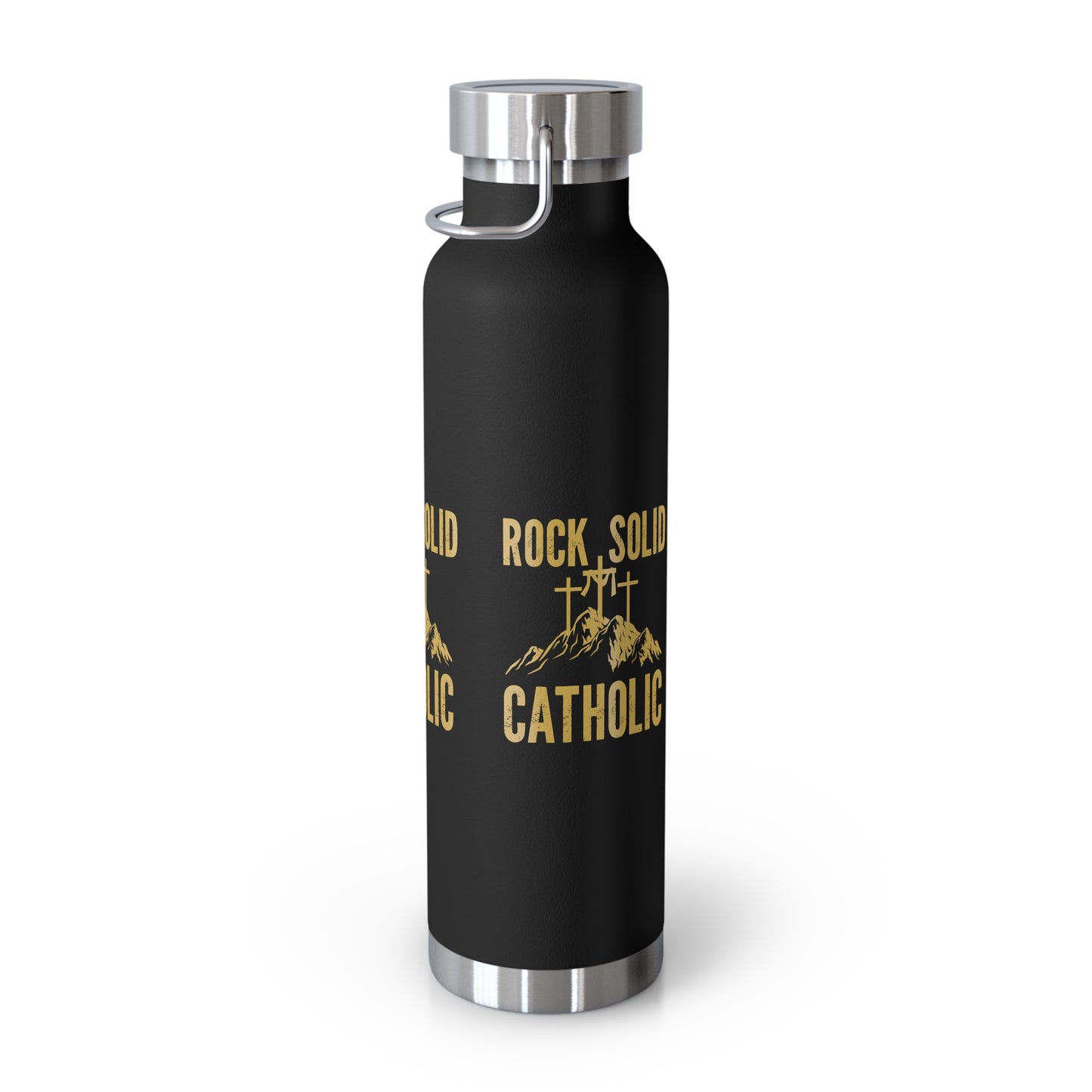 Rock Solid Catholic Copper Vacuum Insulated Bottle, 22oz