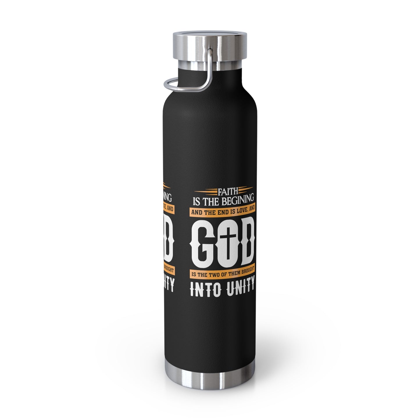 Faith and Love Copper Vacuum Insulated Bottle, 22oz