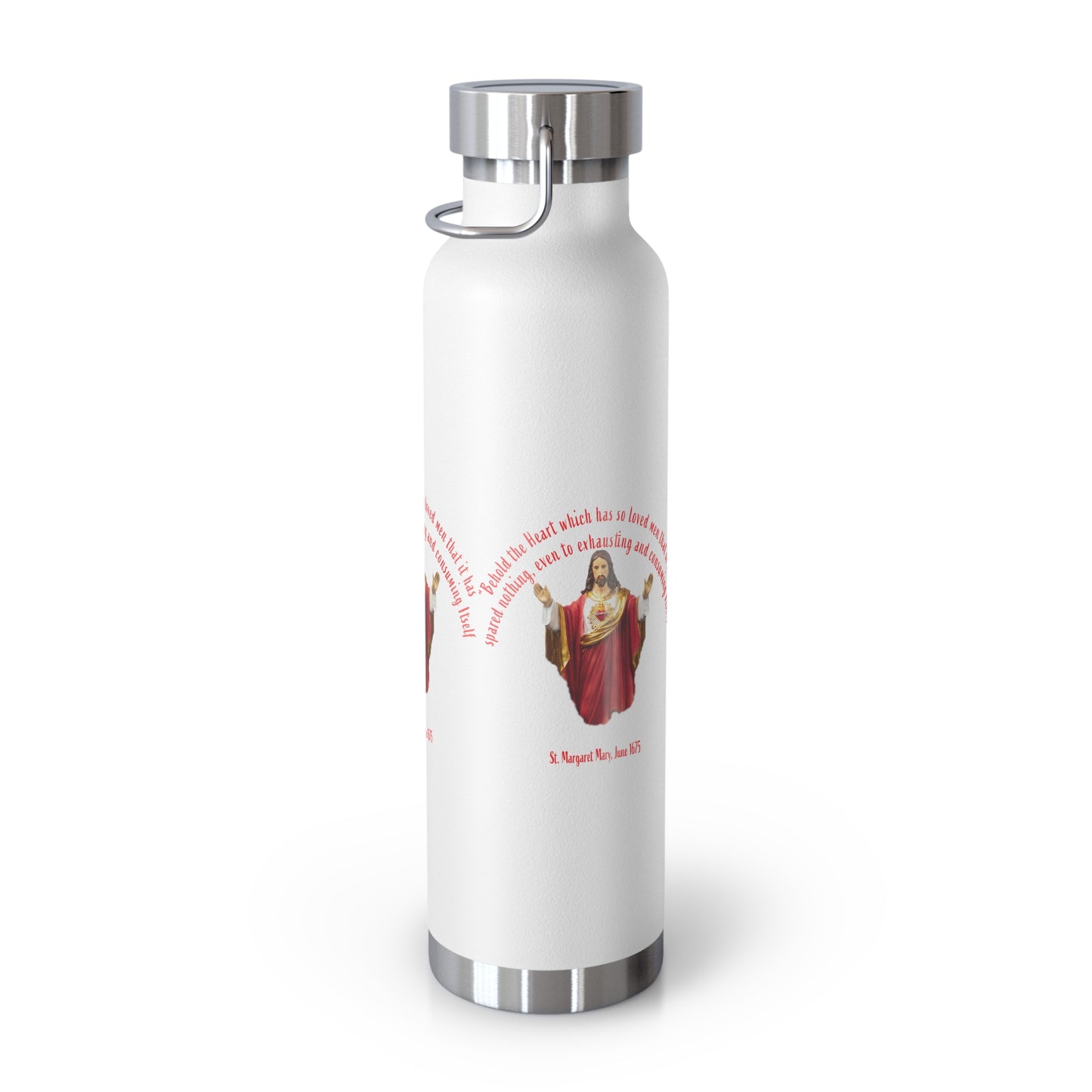 Sacred Heart of Jesus - St Margaret Mary, 1675 Copper Vacuum Insulated Bottle, 22oz