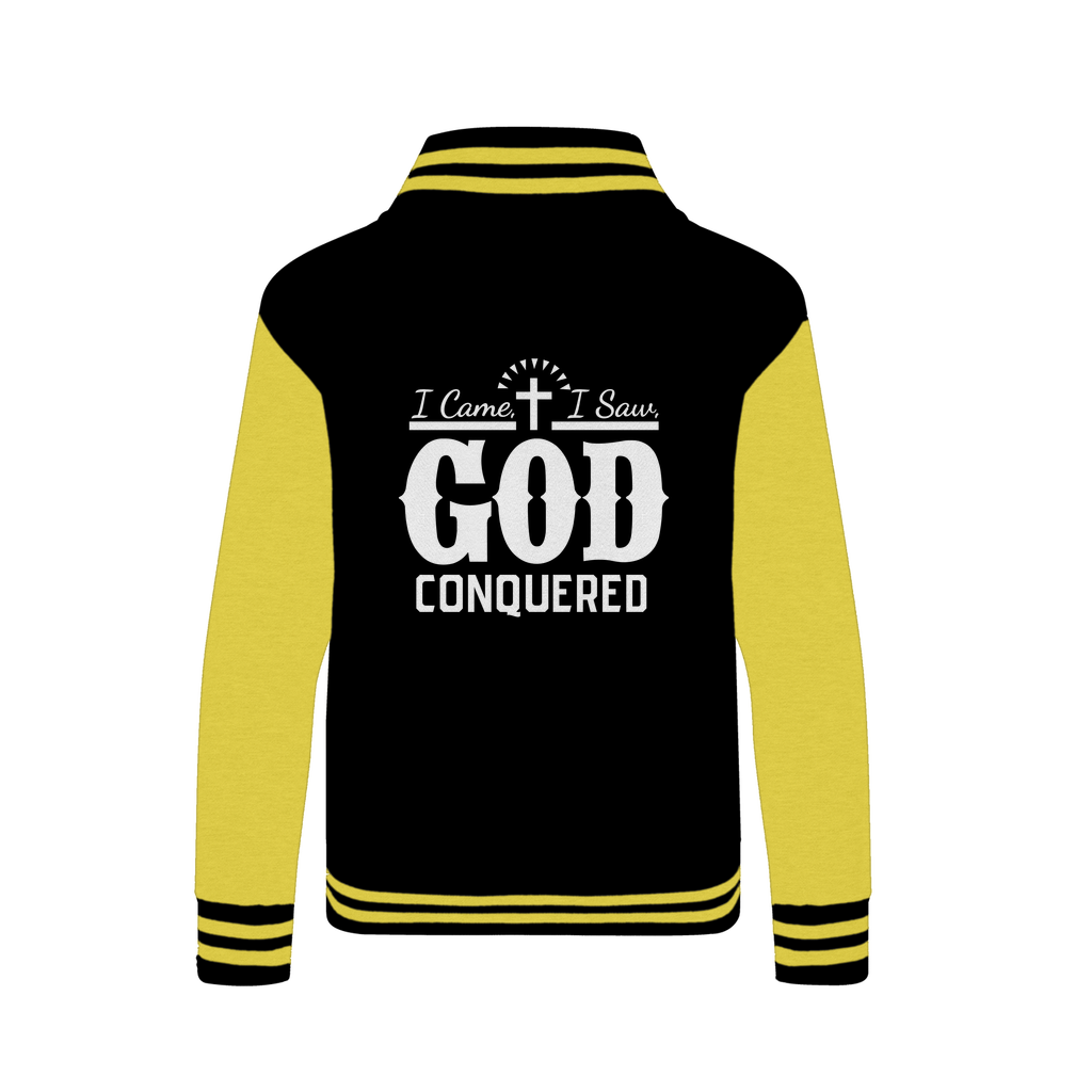 I came, I saw, God Conquered Varsity Jacket