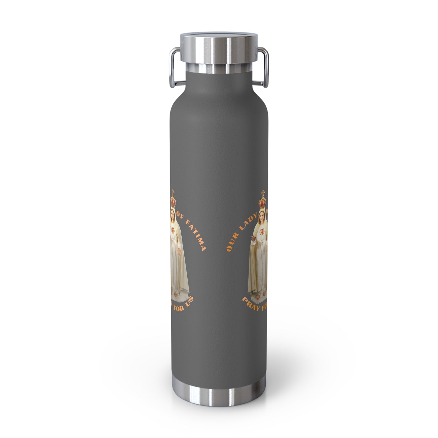 Our Lady of Fatima Pray for Us Copper Vacuum Insulated Bottle, 22oz