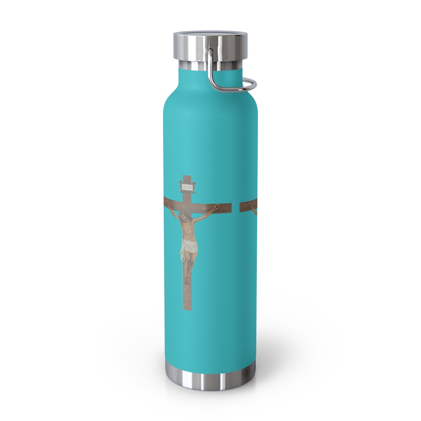 Jesus Crucified Copper Vacuum Insulated Bottle, 22oz