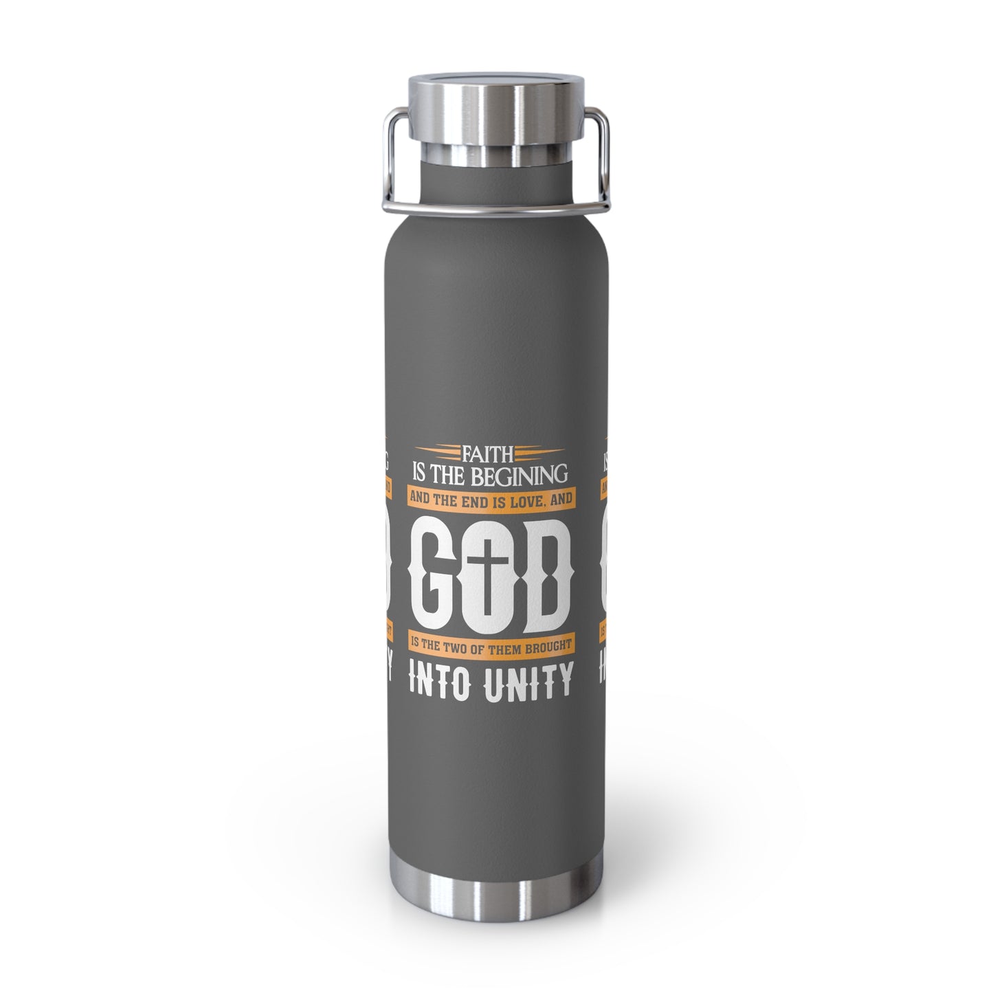 Faith and Love Copper Vacuum Insulated Bottle, 22oz