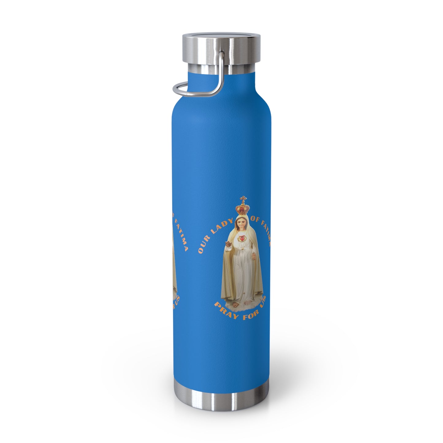Our Lady of Fatima Pray for Us Copper Vacuum Insulated Bottle, 22oz