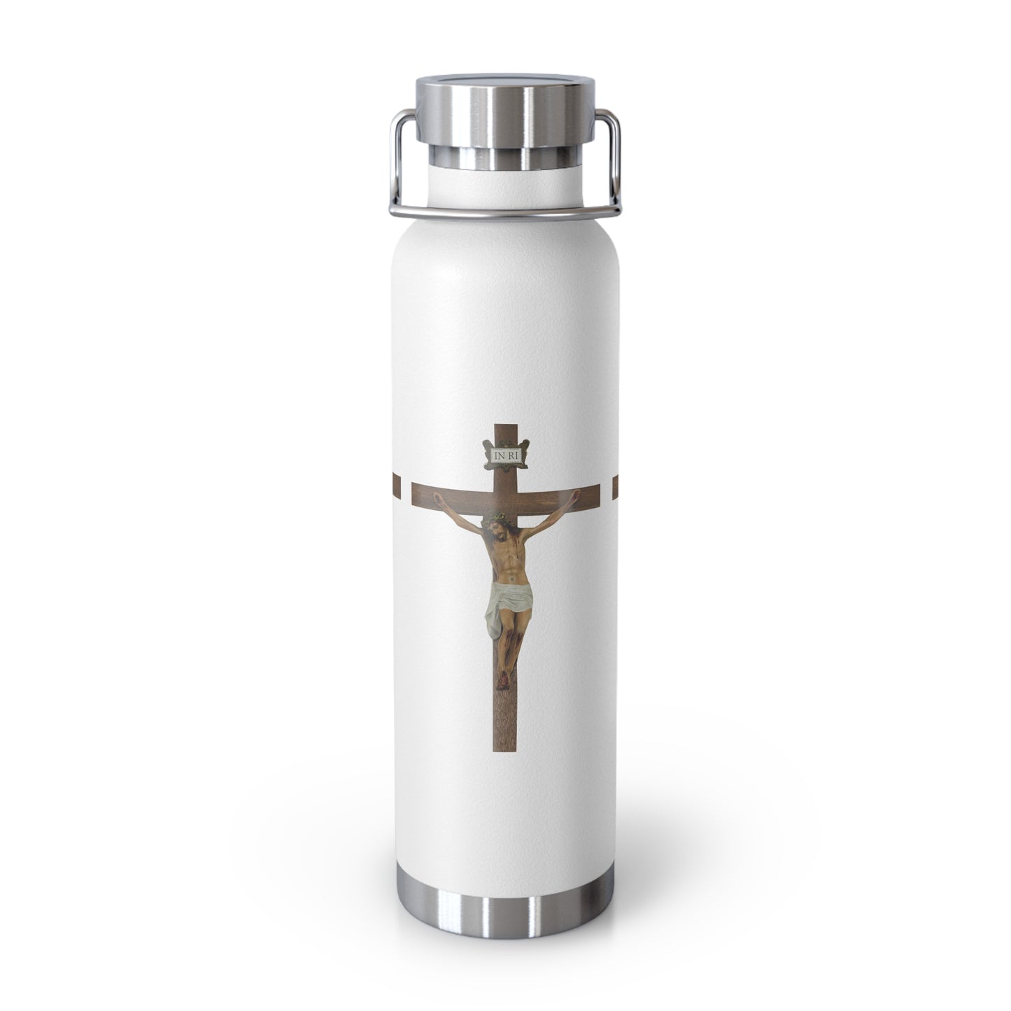 Jesus Crucified Copper Vacuum Insulated Bottle, 22oz