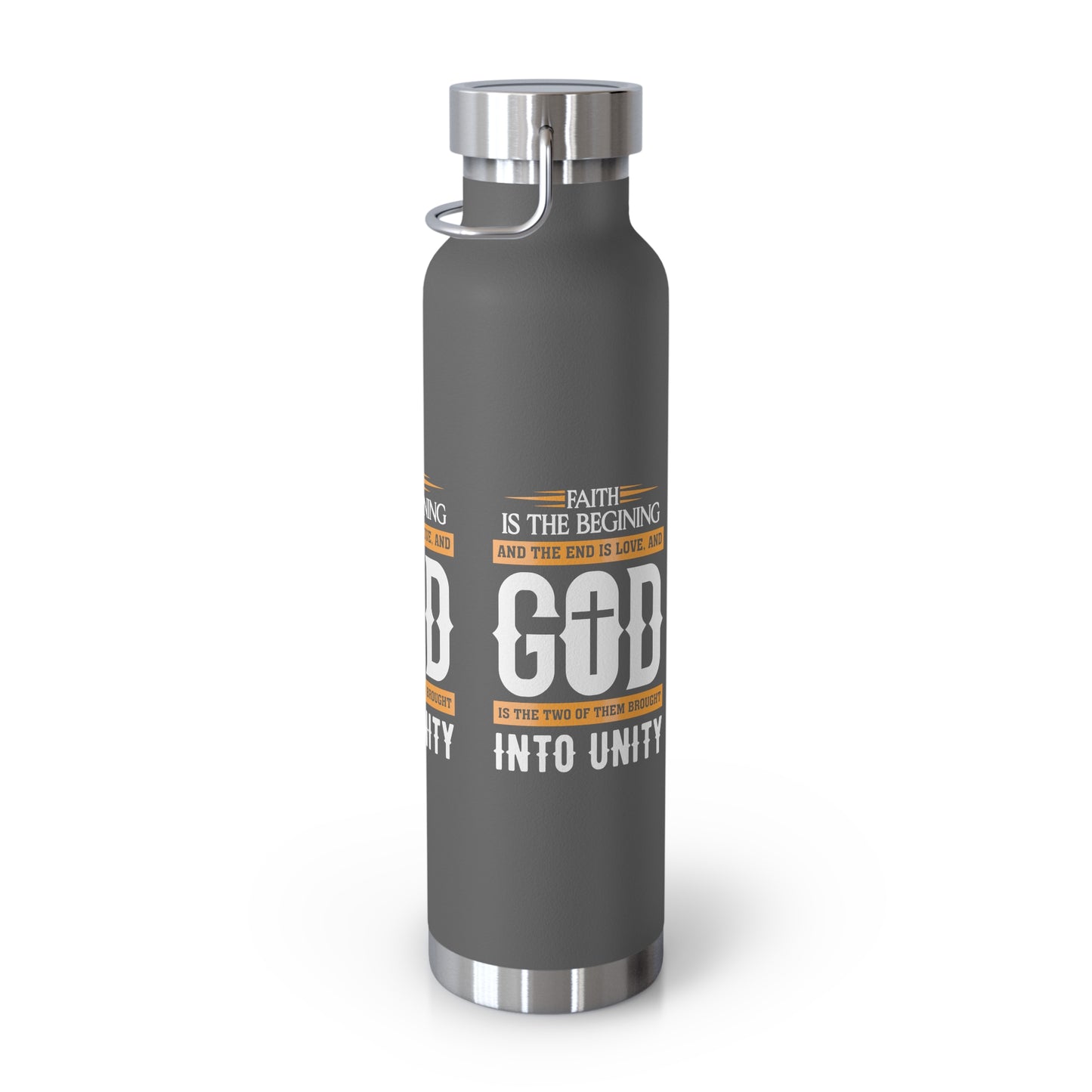 Faith and Love Copper Vacuum Insulated Bottle, 22oz
