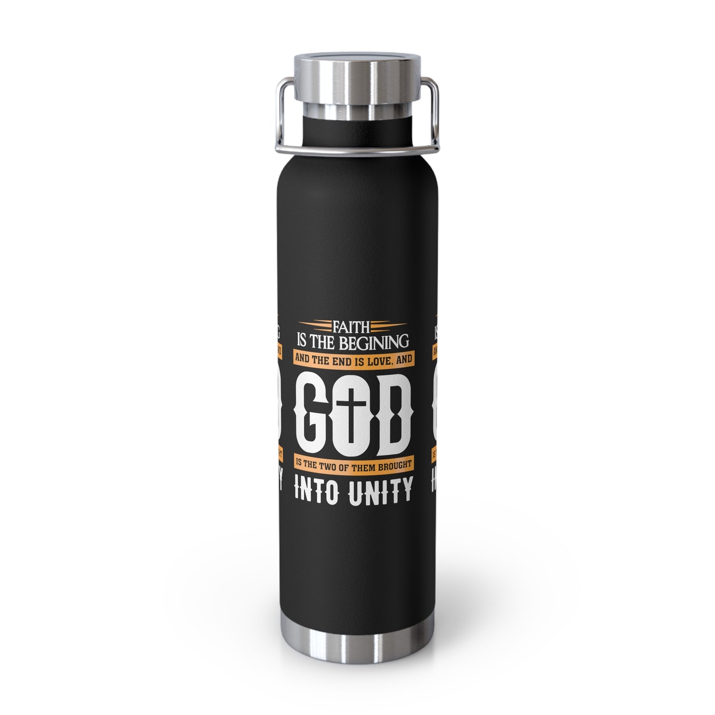 Faith and Love Copper Vacuum Insulated Bottle, 22oz