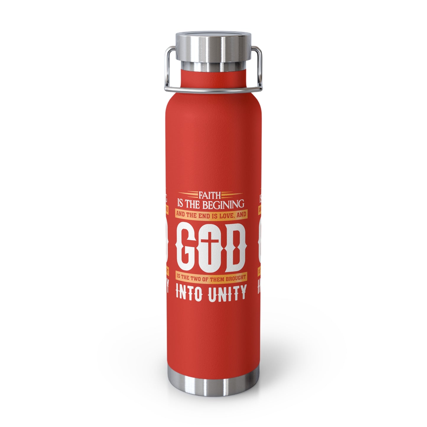 Faith and Love Copper Vacuum Insulated Bottle, 22oz