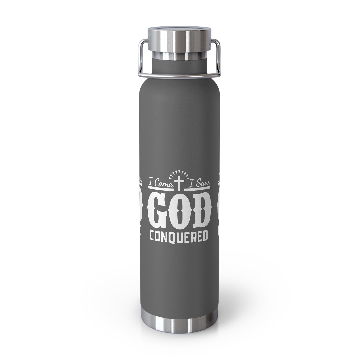 I came, I saw, God Conquered Copper Vacuum Insulated Bottle, 22oz