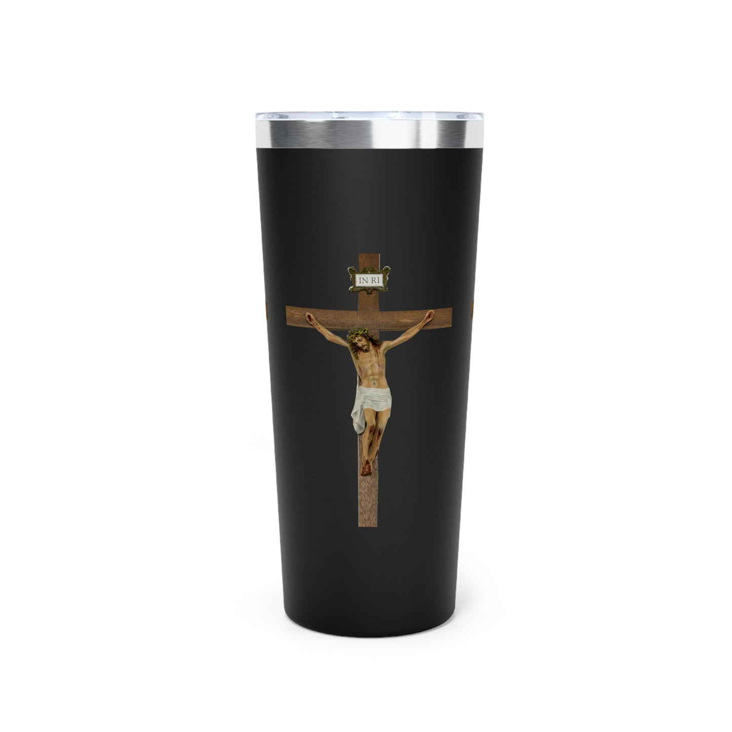 Jesus Crucified Copper Vacuum Insulated Tumbler, 22oz