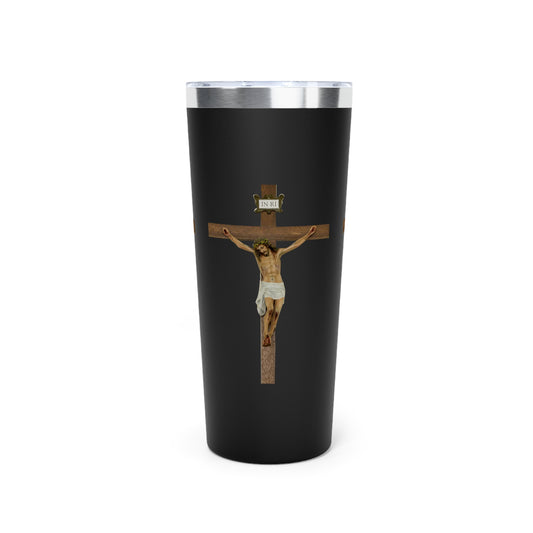 Jesus Crucified Copper Vacuum Insulated Tumbler, 22oz