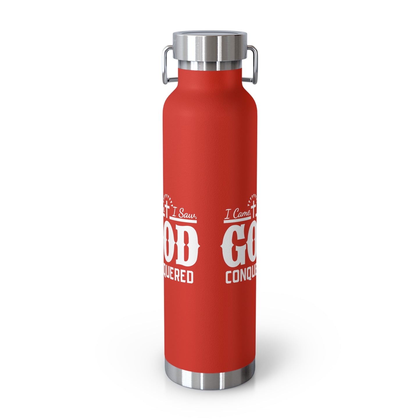 I came, I saw, God Conquered Copper Vacuum Insulated Bottle, 22oz