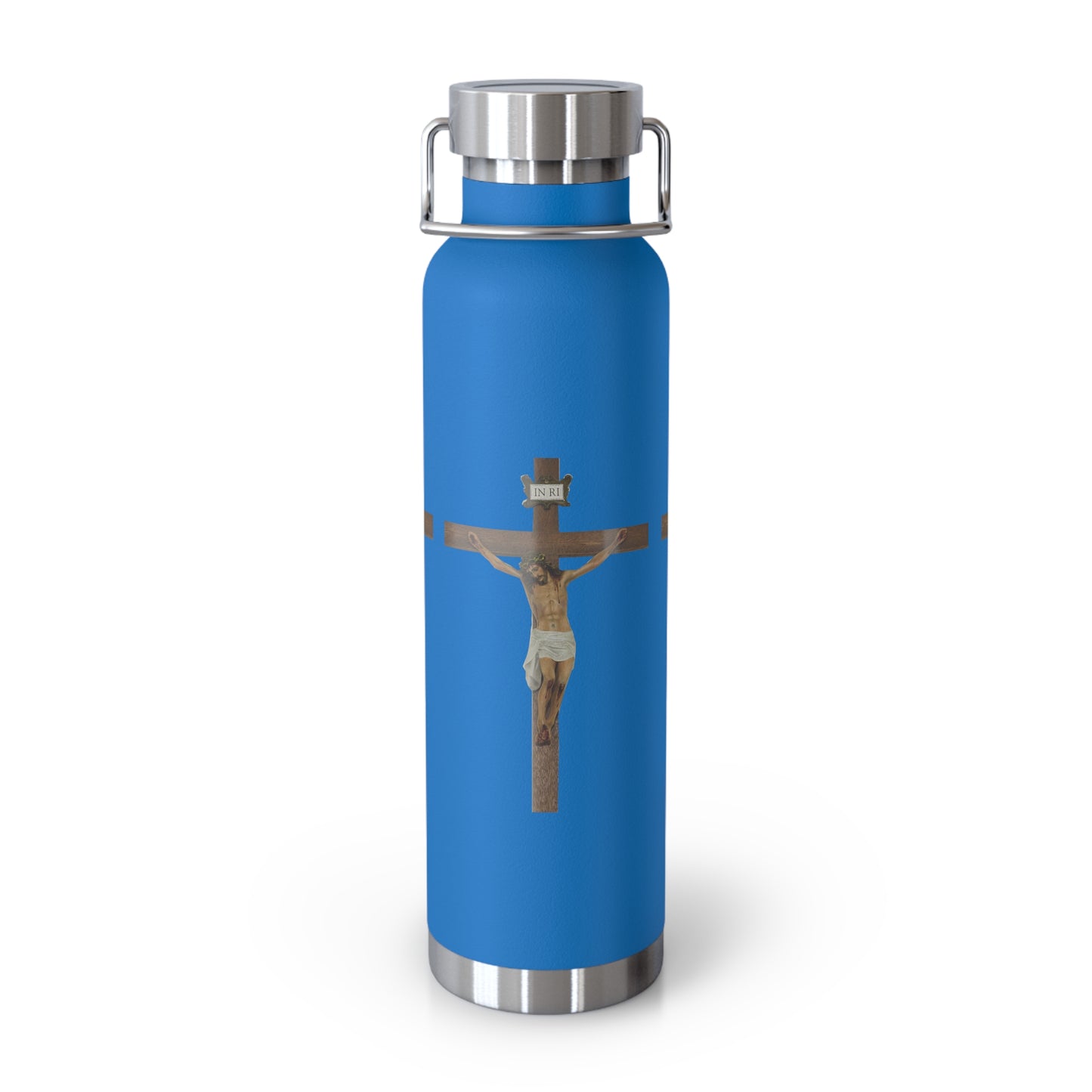 Jesus Crucified Copper Vacuum Insulated Bottle, 22oz