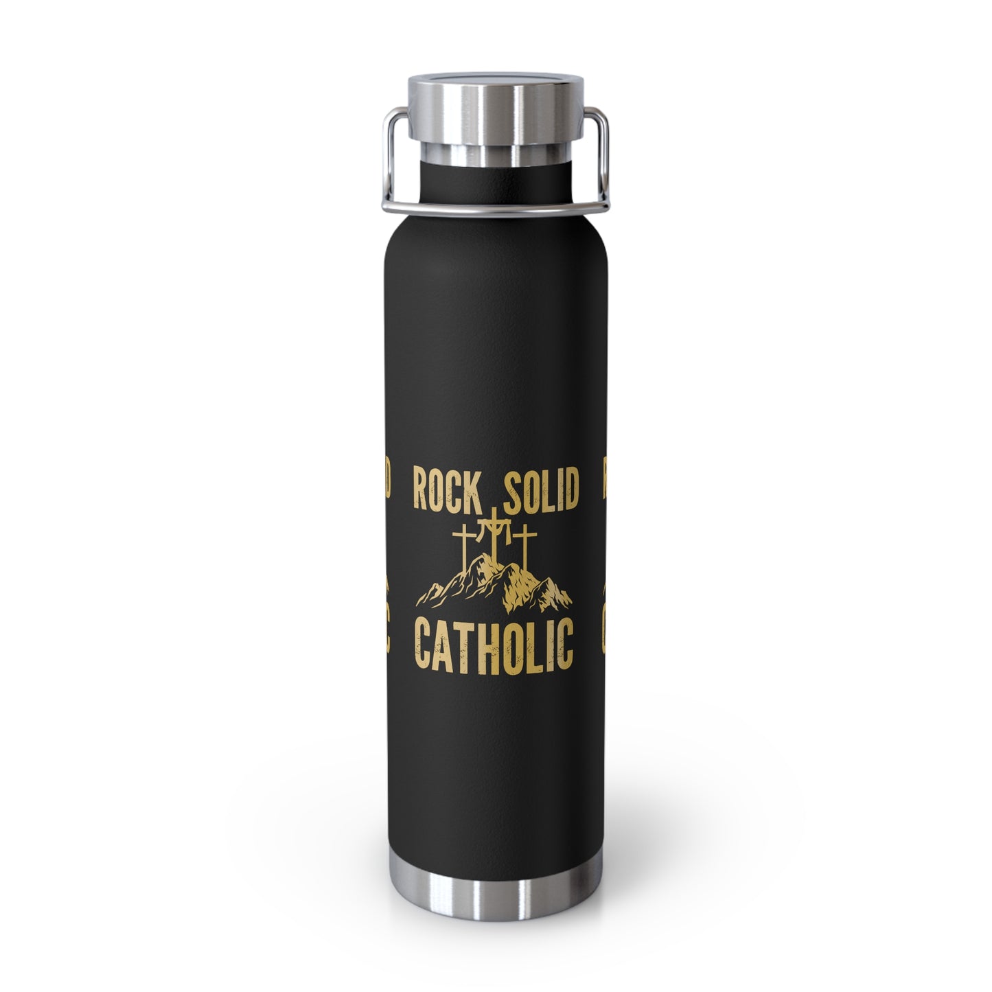 Rock Solid Catholic Copper Vacuum Insulated Bottle, 22oz