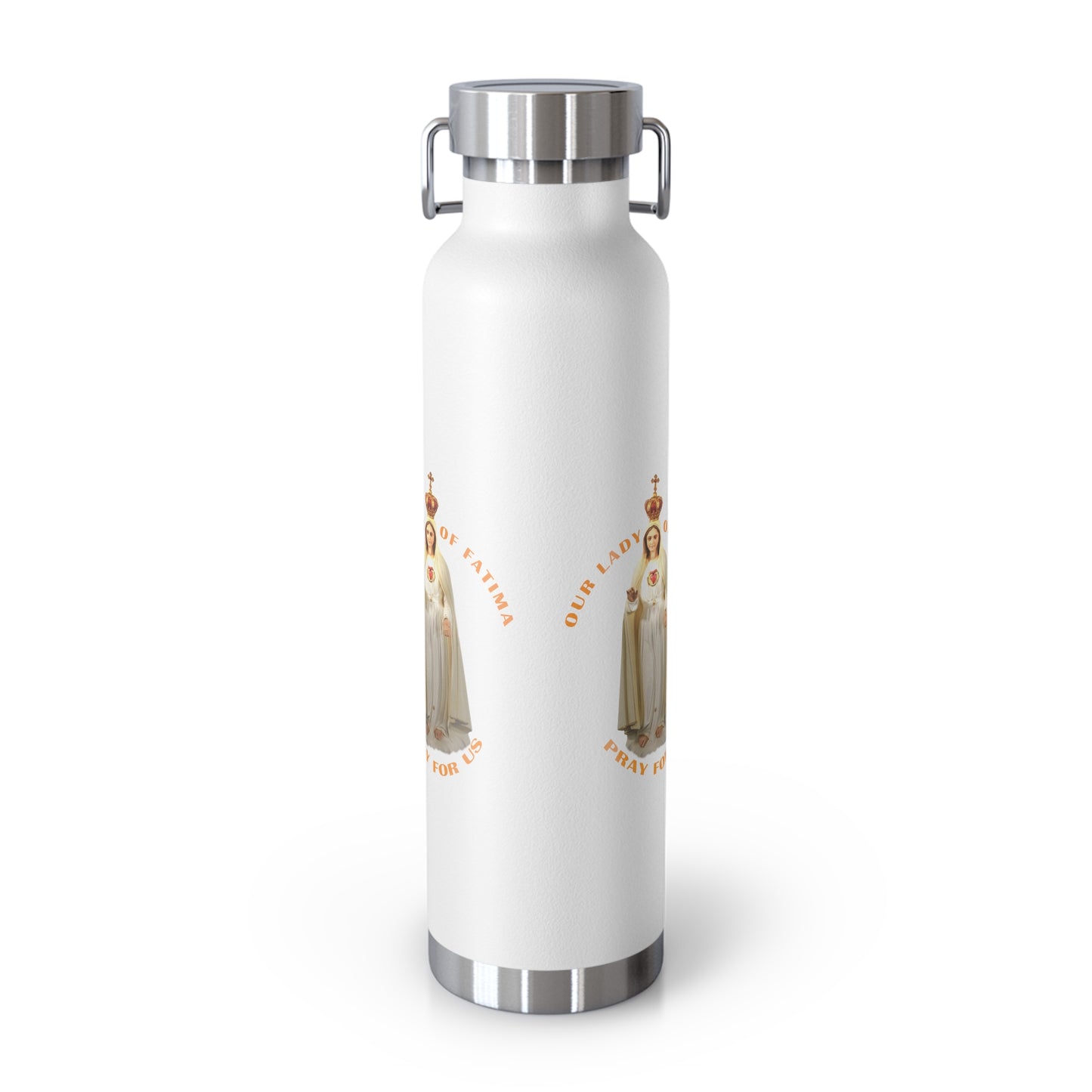 Our Lady of Fatima Pray for Us Copper Vacuum Insulated Bottle, 22oz