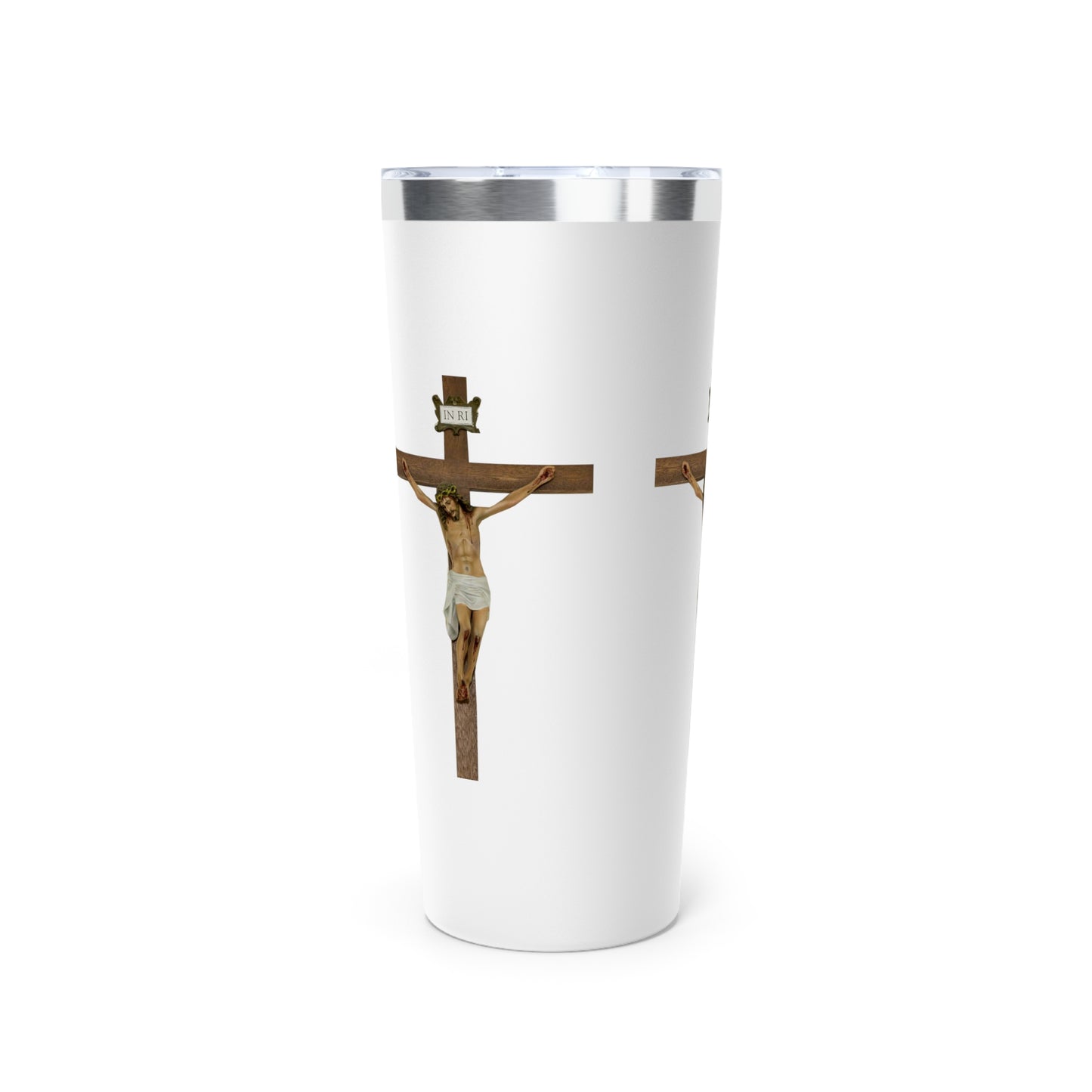 Jesus Crucified Copper Vacuum Insulated Tumbler, 22oz
