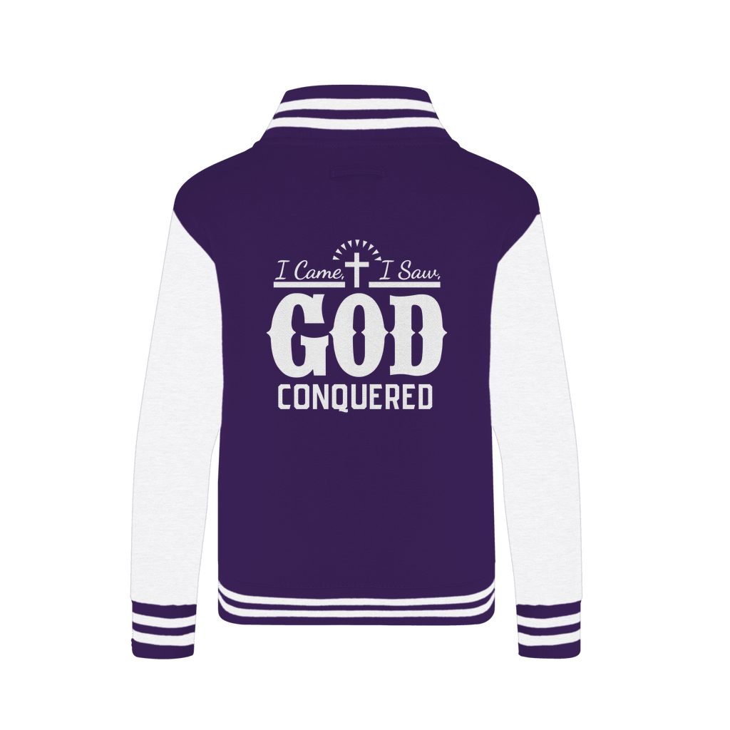 I came, I saw, God Conquered Varsity Jacket