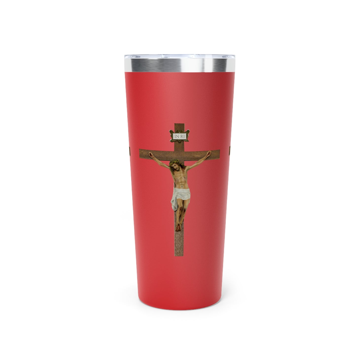 Jesus Crucified Copper Vacuum Insulated Tumbler, 22oz