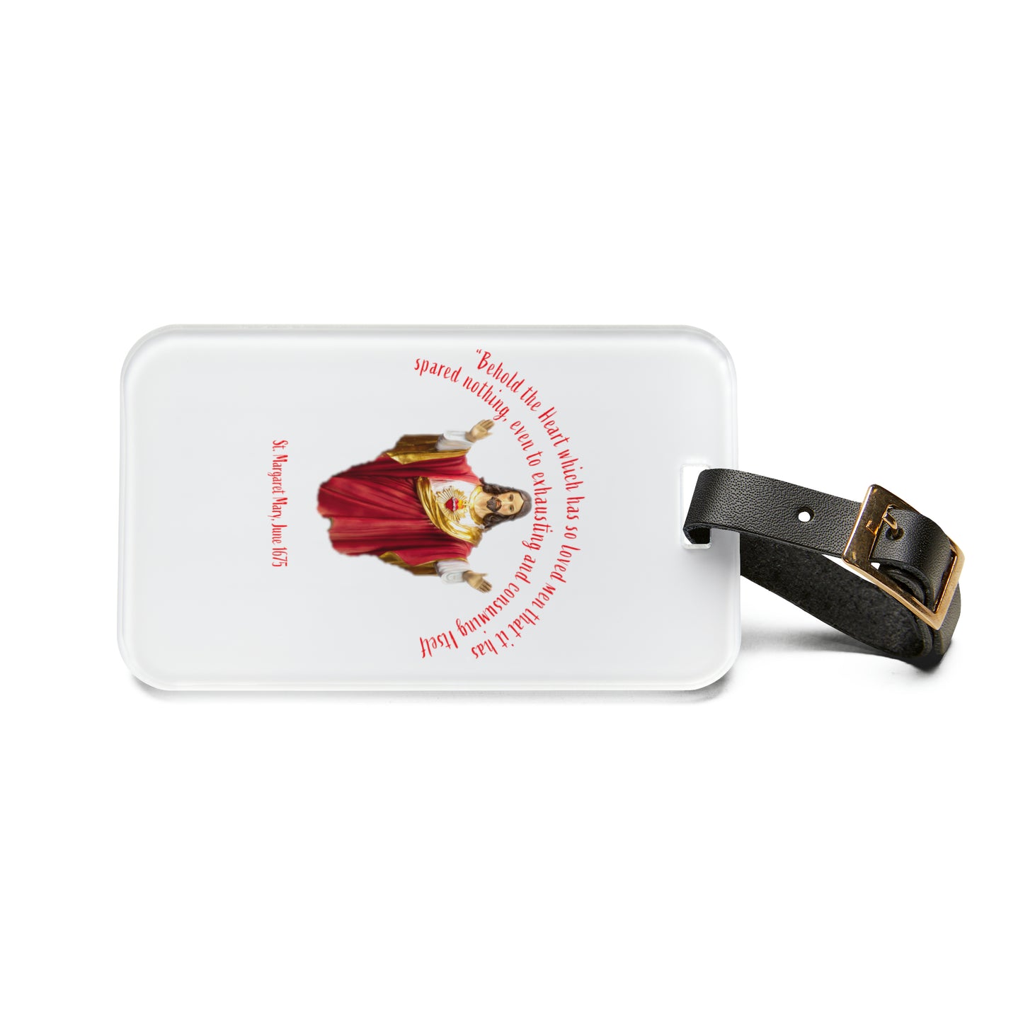 Sacred Heart of Jesus - St Margaret Mary, 1675 Luggage Tag
