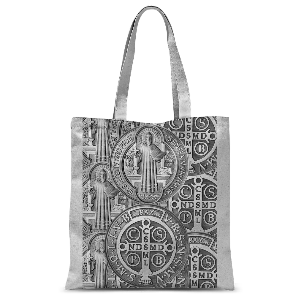 St Benedict Medal Classic Sublimation Tote Bag