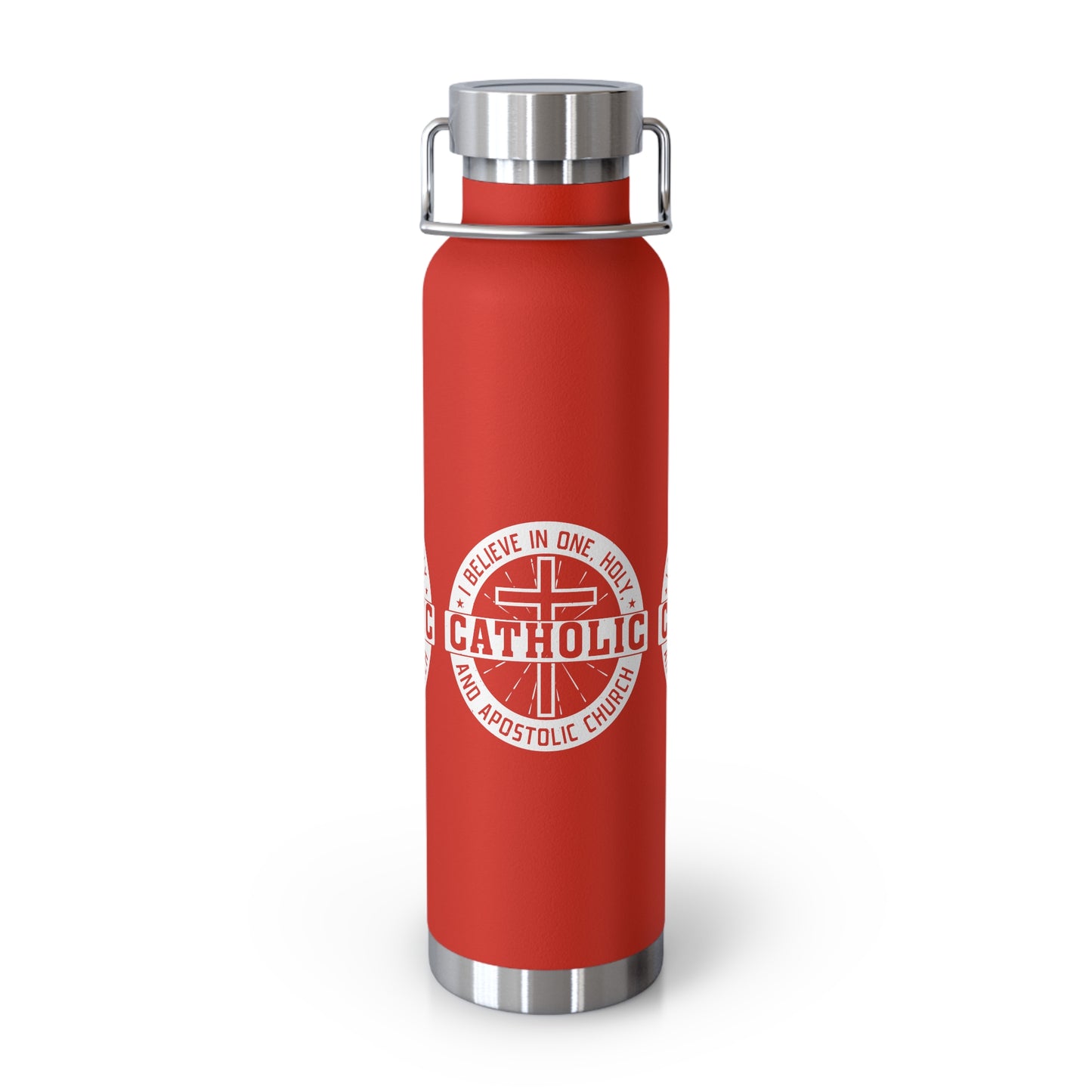I Believe in One, Holy, Catholic and Apostolic Church Copper Vacuum Insulated Bottle, 22oz