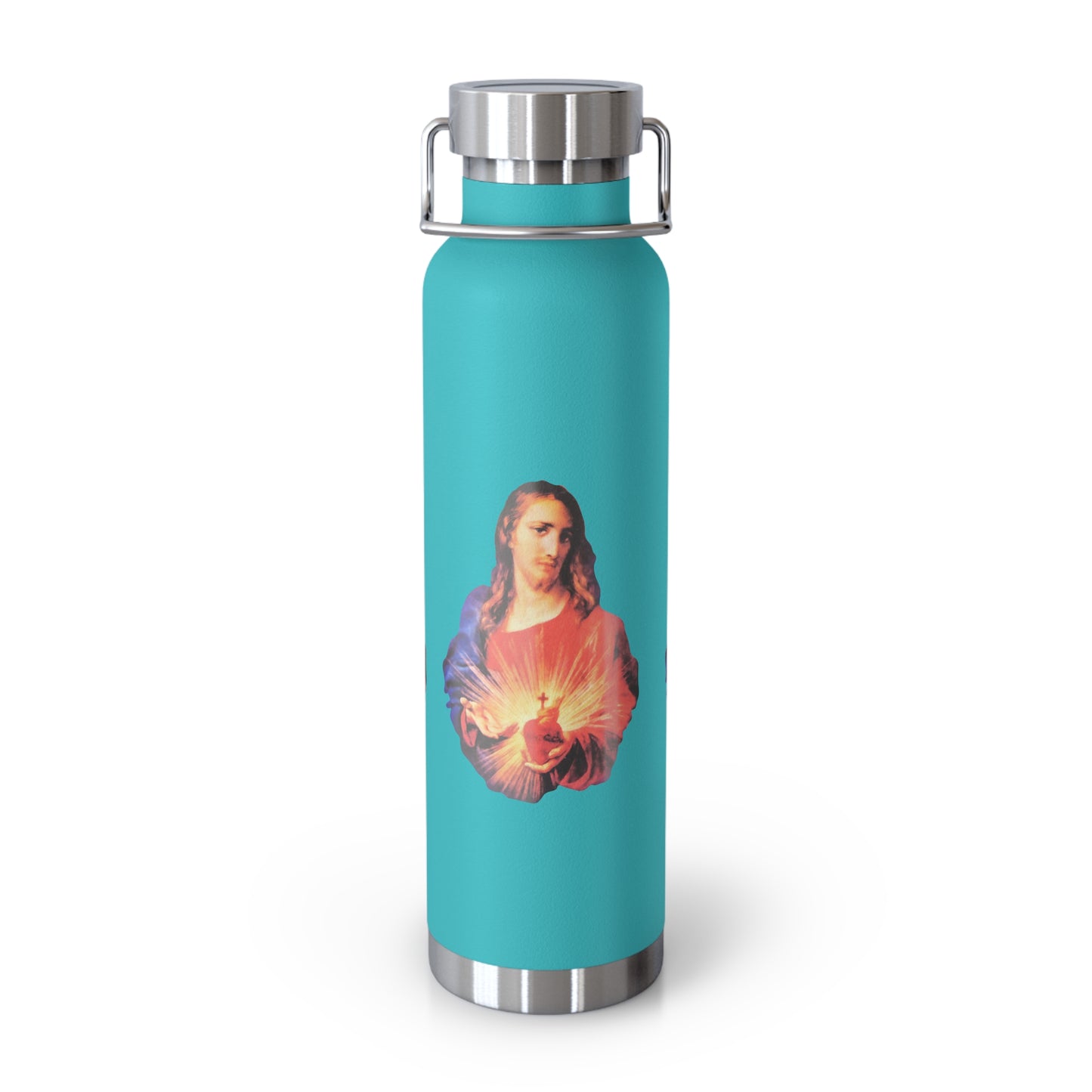 Sacred Heart of Jesus Copper Vacuum Insulated Bottle, 22oz