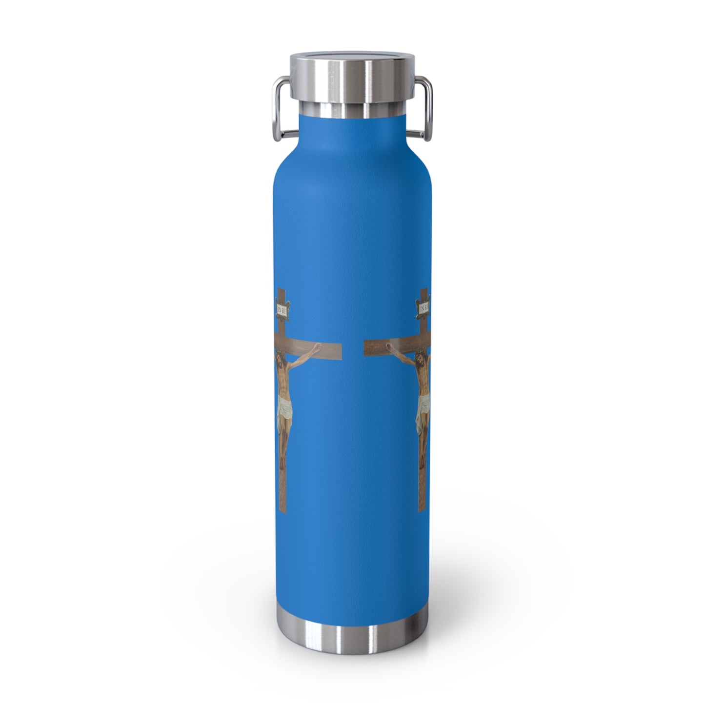 Jesus Crucified Copper Vacuum Insulated Bottle, 22oz