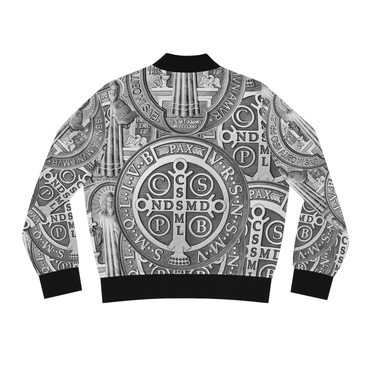 St Benedict Medal Women's Bomber Jacket (AOP)